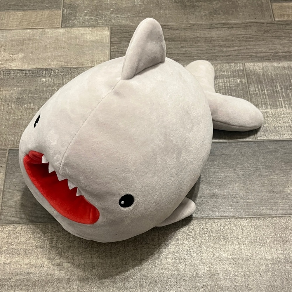 Gray Shark Stuffed Animal Toy